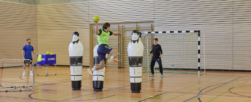 Auswahl an hochwertigen Handbällen verschiedener Größen und Farben zum Handball kaufen im Onlineshop