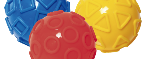 Bunte Motorikbälle in verschiedenen Größen und Materialien für Kinder und Erwachsene als vielseitiges Motorikspielzeug