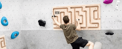 Klettertrainingsger&auml;te zur Verbesserung von Griffkraft und K&ouml;rperspannung beim Training in der Kletterhalle oder zu Hause