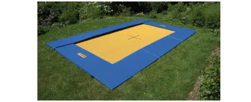 Eurotramp Bodentrampoline für Kinderbetreuung online kaufen Bodentrampolin mit Sprungtuch und Rahmenpolster für Kinder im Außenspielbereich einer Kita