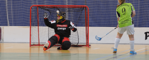 Floorball Tor für Teamsport im Einsatz auf dem Spielfeld
