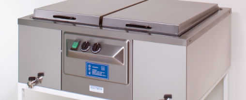 Therapiebedarf Wasserbad f&uuml;r W&auml;rmetr&auml;ger zur sicheren und gleichm&auml;&szlig;igen Erw&auml;rmung von Moorpackungen in der Praxis