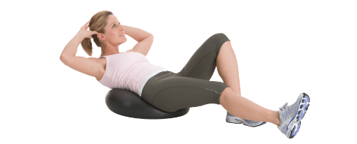 Ein rundes Ballkissen mit genoppter Oberfl&auml;che f&uuml;r Gleichgewichts- und R&uuml;ckentraining im Therapiebedarf