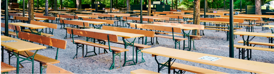 Bierzeltgarnitur mit Lehne