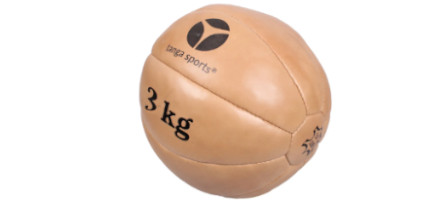 Brauner 3 kg Medizinball aus Leder