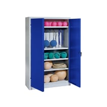 C+P® Materialschrank mit Hakenstange, Flügeltüren