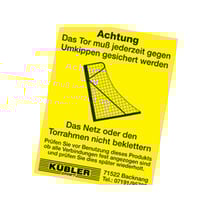 Sicherheitsaufkleber Kippgefahr von Fußballtoren