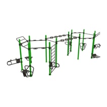 Outdoor Training Station Double Hexagon