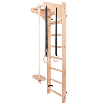BenchK® Sprossenwand 111 mit Klimmzugbügel, Seil und Ringen