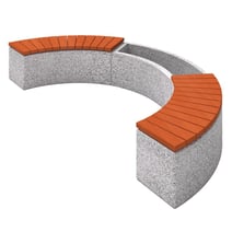 Inter-Play® Sitzbankbogen Beton inkl. Pflanzengefäß