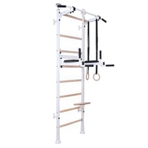 BenchK® Sprossenwand 522W mit Klimmzugstange, Dip-Bügel, Seil & Ringen