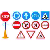 Verkehrsschilder Set, 12-teilig