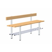 rontec® Umkleidebank mit Rückenlehne und Schuhrost, einseitig