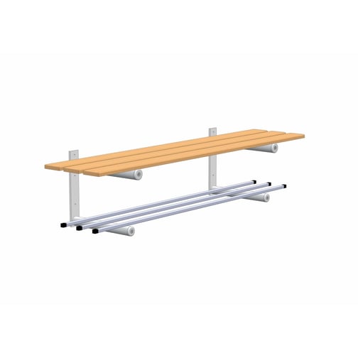 rontec® Umkleidebank mit Schuhrost, wandhängend