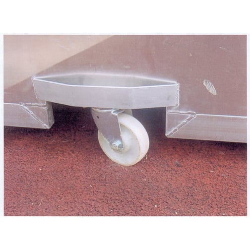 Absenkbare Räder für fahrbare Alu-Abdeckung für Sprungmatten