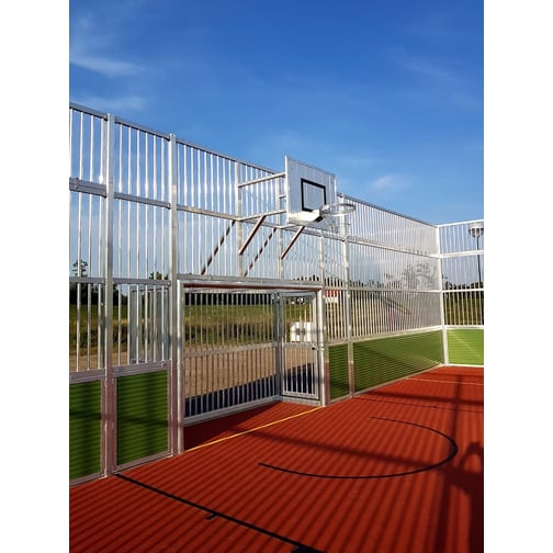 Zulage Soccer-Court ARENA PRO PLUS: Basketball-Aufsatz auf den Toren