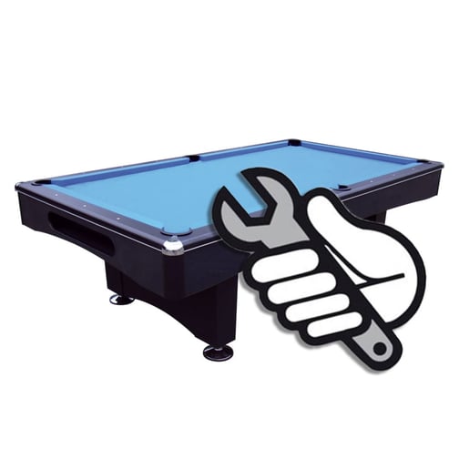 Montage des Billardtischs Black Pool