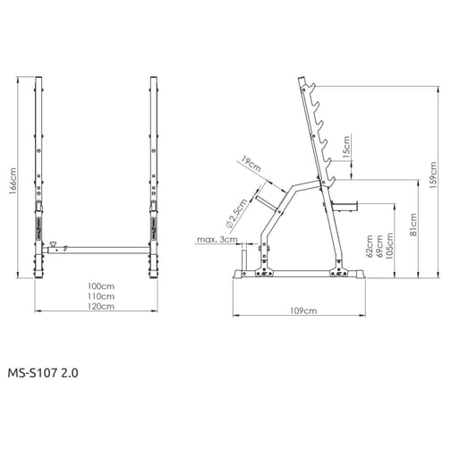 Marbo Sport® verstellbarer Hantelständer