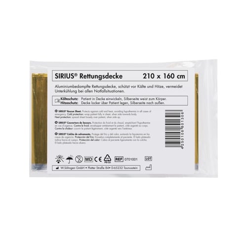 SIRIUS® Rettungsdecke 210 x 160 cm
