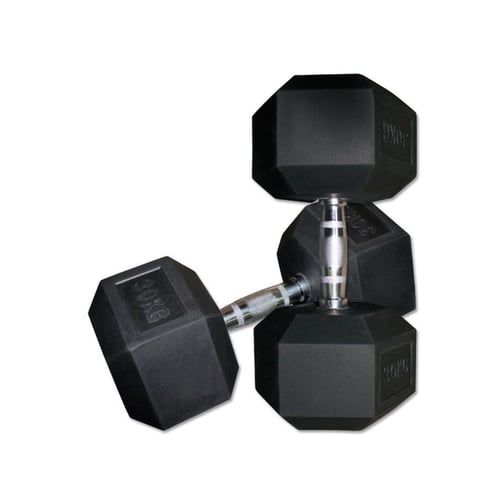 tanga sports® Hantelsatz Hex, gummiert