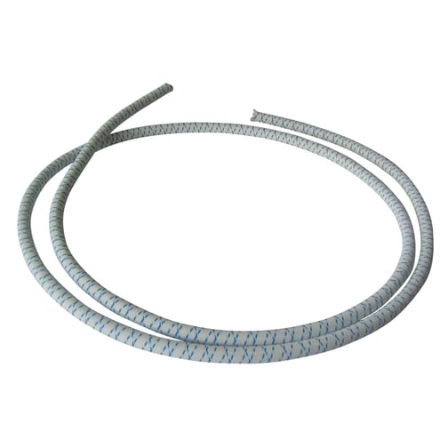 Flechtgummikabel weiß/blau, Ø 11 mm