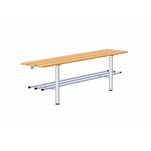 rontec® Umkleidebank mit Schuhrost, wandbefestigt