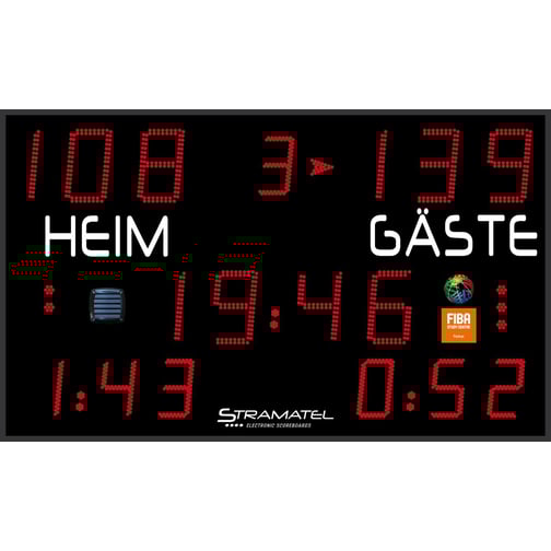 Stramatel® Anzeigetafel Multisport Pro Outdoor, ein Modul