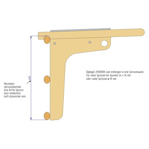 Pedalo® Dipbügel für Sprossenwand