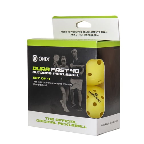 ONIX® Pickleball Dura Fast Outdoor Yellow 4-Pack