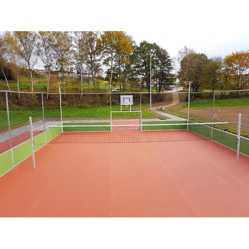Zulage Soccer-Court ARENA PRO: Volleyball-Multi-Anlage in Bodenhülsen