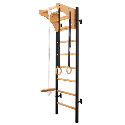 BenchK® Sprossenwand 211 mit Klimmzugbügel, Seil & Ringen