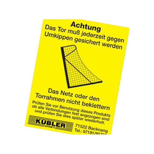 Sicherheitsaufkleber Kippgefahr von Fußballtoren