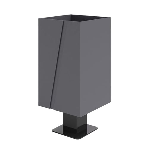 Abfallbehälter eckig 40 l, Stahl