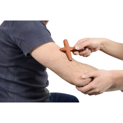 Massagekreuz aus Hartholz