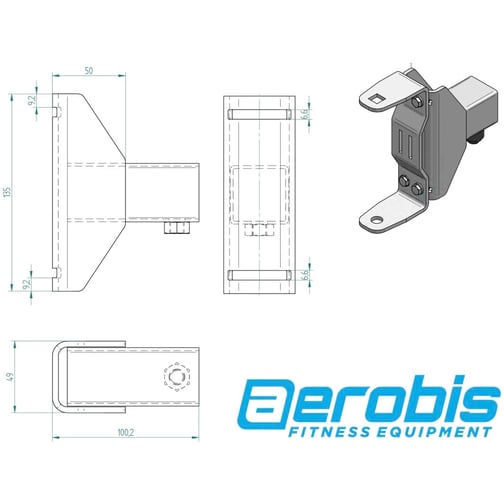 aerobis® Schienenadapter für Kinetic Trainer