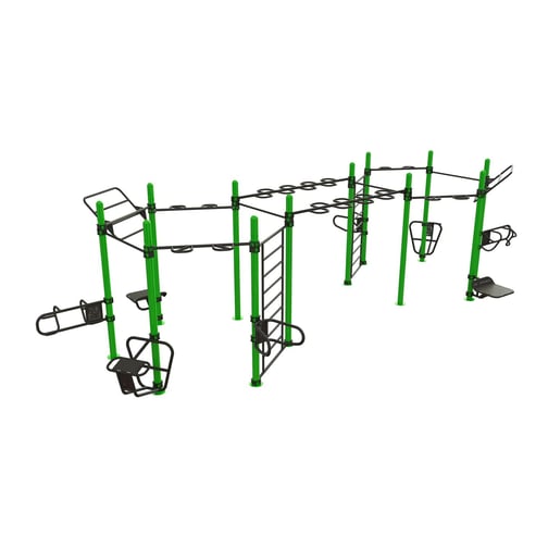 Outdoor Training Station Double Hexagon