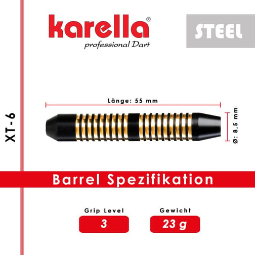 Karella® Steeldarts XT-6 23 g