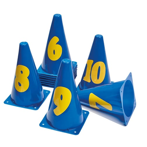 tanga sports® Markierkegel mit Zahlen, 11er-Set