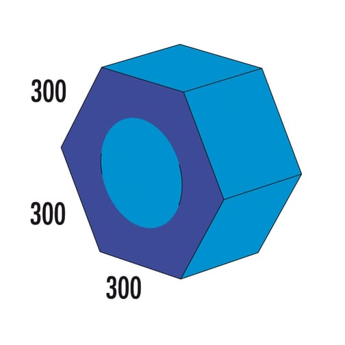 Spiel-Baustein Sechseck-Vollkreis