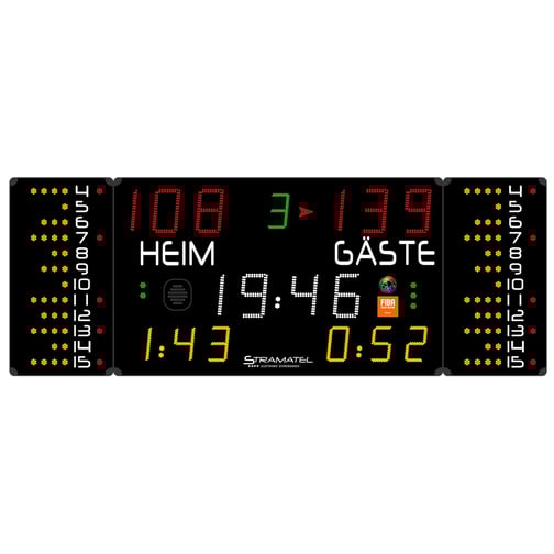 Stramatel® Anzeigetafel Multisport Pro Indoor, drei Module