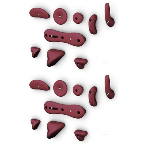 Klettergriffe und -tritte Set, 18-teilig