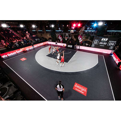 Bergo® Sportbodenbelag für Basketball Court 3x3 FIBA Ausführung