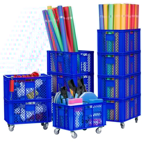 Kübler Sport® Fahrbarer Aufbewahrungskorb