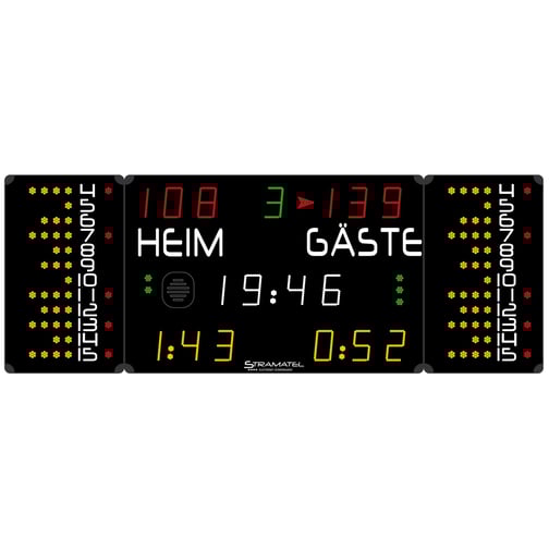 Stramatel® Anzeigetafel Multisport Compact Indoor, drei Module