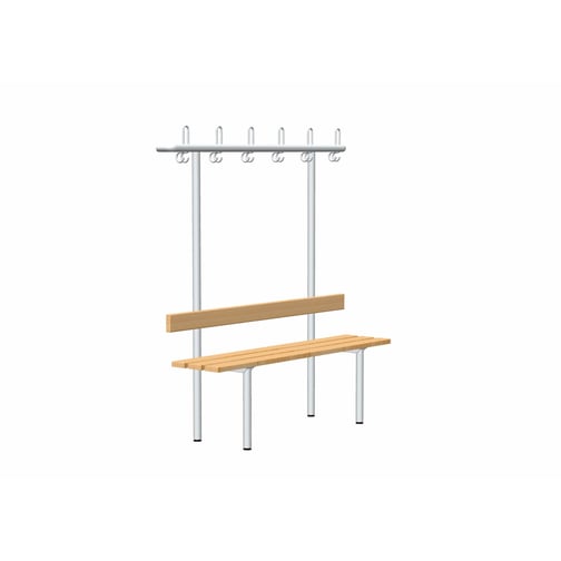 rontec® Umkleidebank mit Garderobe, einseitig