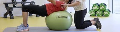 Mehrere hochwertige Sitzbälle in verschiedenen Farben als flexible Sitzgelegenheit im Büro und Alltag