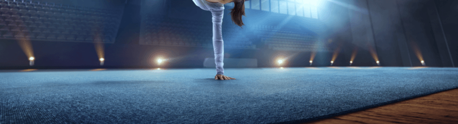 Vielseitig einsetzbare Rollmatte für Gymnastik, Bodenturnen und Fitnessübungen – einfach transportier- und verstaubar.