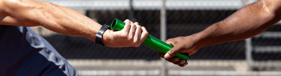 Leichter, griffiger Staffelstab für Staffelläufe – ideal für Training und Wettkämpfe in der Leichtathletik.