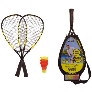 Speed Badminton Set 2 Schläger 3 High Speed Bälle Tasche Federball Neu Speed Badminton Set 2 Schläger 3 High Speed Bälle Tasche Federball Neu