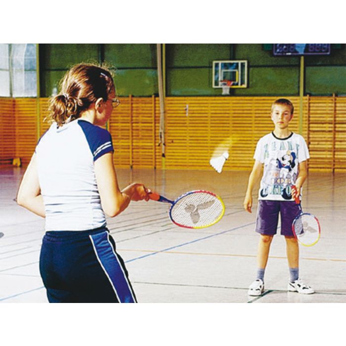 Mini Federball Badmintonshuttle Naturfedern mit Saugnapf 